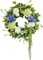 23 Inch Spring Wreaths for Front Door, Blue and Green Hydrangea Flower Door Wreaths Outside, Floral and Seasonal Wreath, Artificial Decor Decorations for Outdoor, Indoors, Valentine